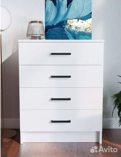 Комод 4 ящика (4-х фасадный) с ручками