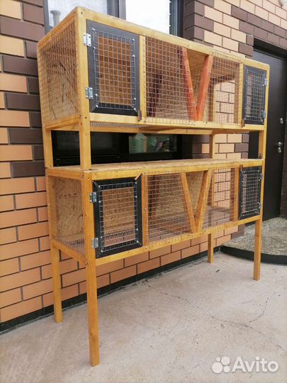 Клетка новая + кролики