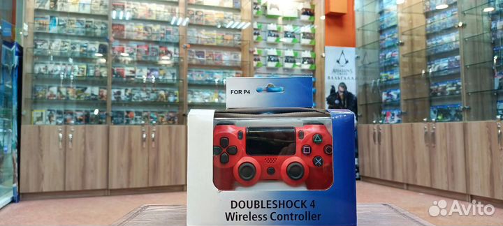 Джостик ps4 красный