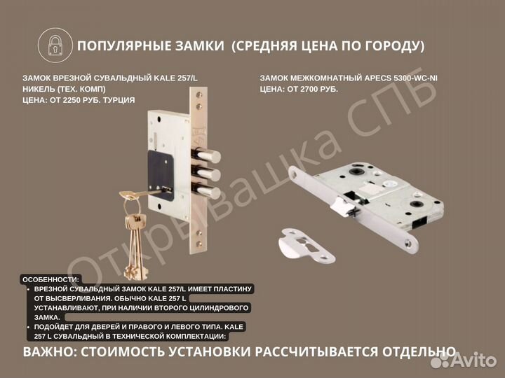 Вскрыть замок дверной/Слесарь замков