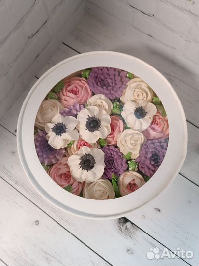 Зефирные цветы в коробочках