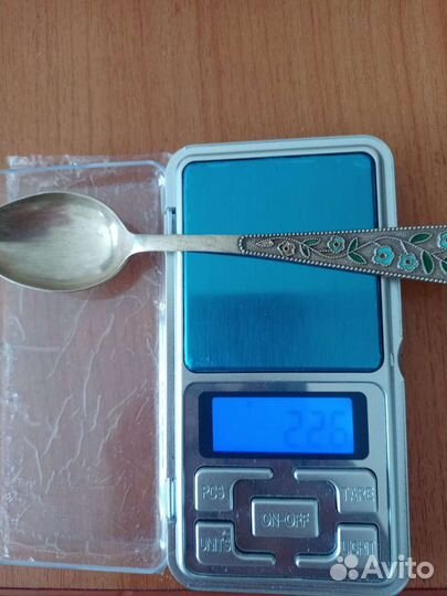 Ложка чайная с эмалями серебро 875 СССР