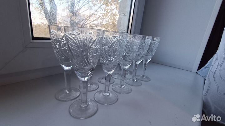 Хрустальные рюмки на ножке СССР
