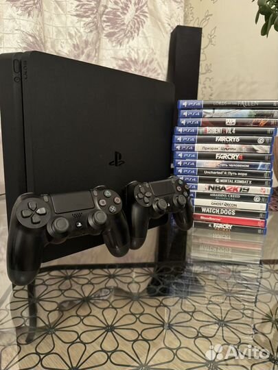 Sony PS4 slim 1 TB + топовые игры + подписка