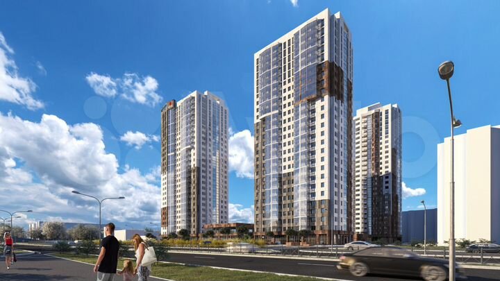 2-к. квартира, 63,4 м², 18/25 эт.