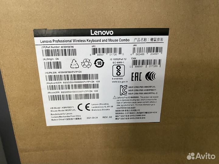 Новая Lenovo Professional Wireless Combo Keyboard