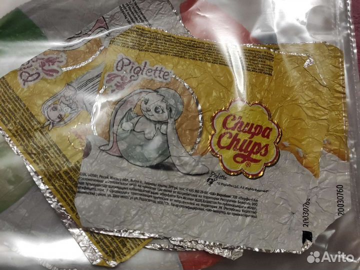 Фольга с шоколадных чупачупс