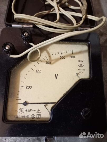 Вольтметр эп 2 1957 г. до 600 В