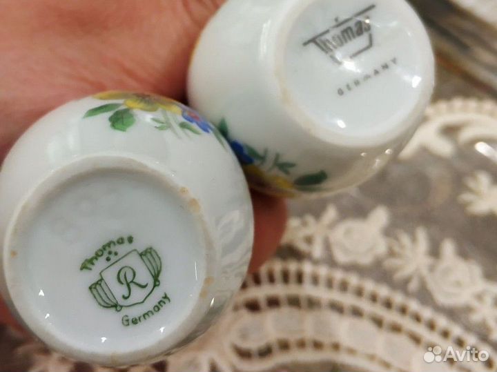 Старинный фарфоровый набор соль перец