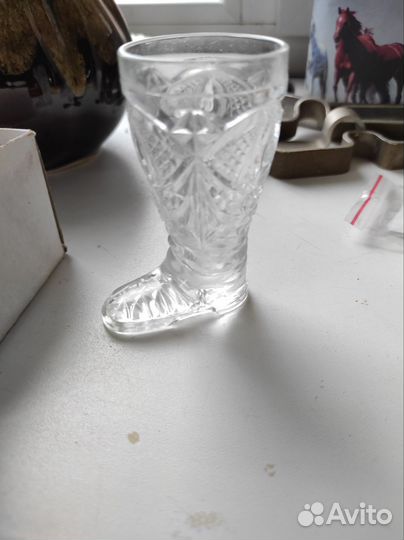 Набор хрустальных рюмок, сапожок
