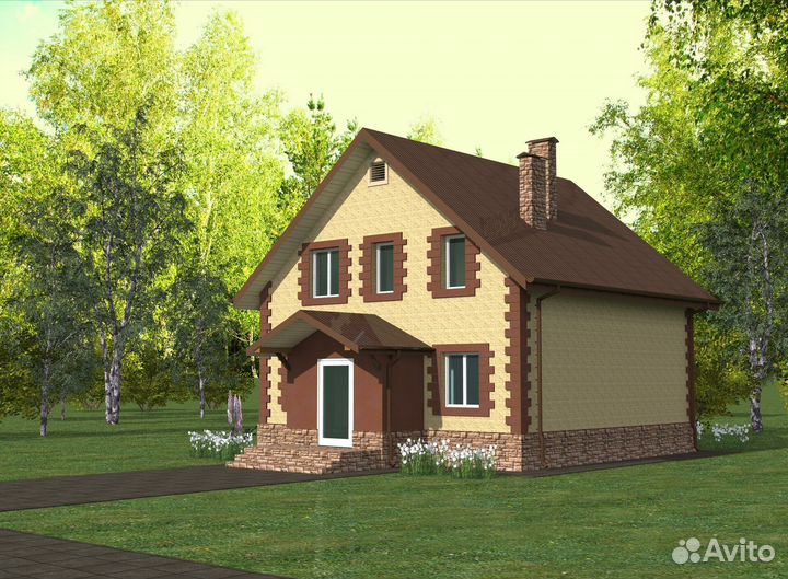 Домокомплект 126,6 кв.м из теплоэффективных блоков