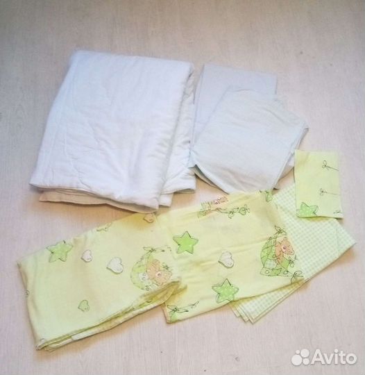 Одеяло детское тёплое + 2 компл. постельного белья