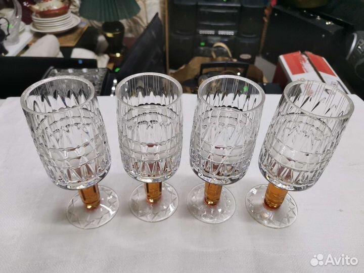 Бокалы фужеры Олимпийский СССР 4 шт (Ч)