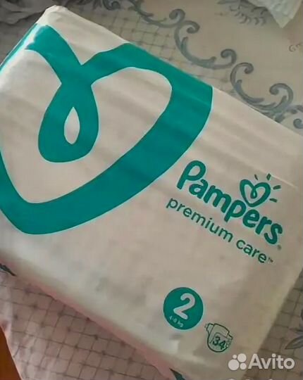 Подгузники pampers premium care 2 (4-8 кг) 34 шт