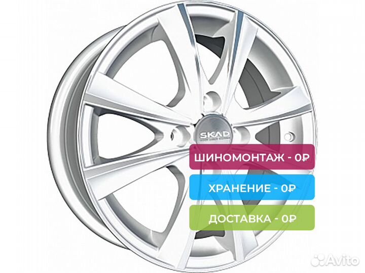 R15 4x100 6J ET48 D54,1 Скад Мальта алмаз-белый