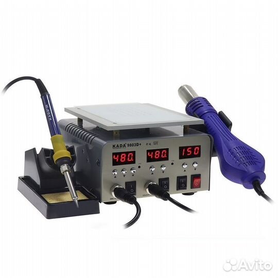 Паяльная станция kada 9803D+ паяльник фен преднагр