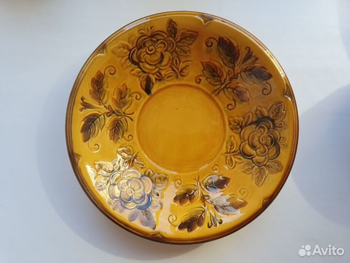 Керамика блюдо Конаково зик много разные 1960е
