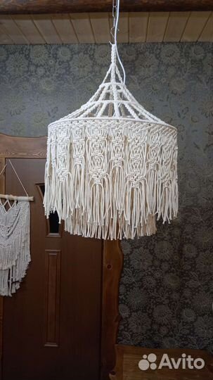 Люстра абажур макраме
