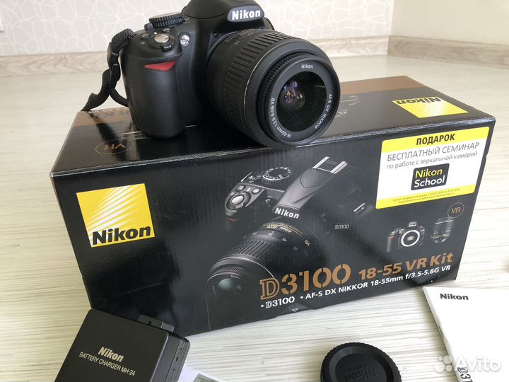 Зеркальный фотоаппарат nikon d3100 18-55VR Kit