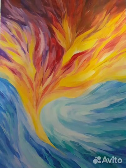 Картина маслом абстрактная 