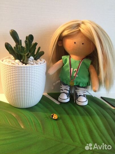 Кукла ручной работы / текстильная кукла / портретн