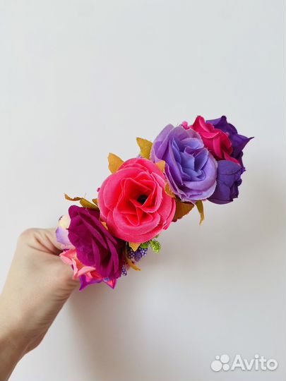 Ободок с цветами