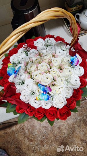 Букеты из мыльных роз