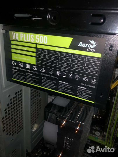 Блок питания aerocool vx plus 500w