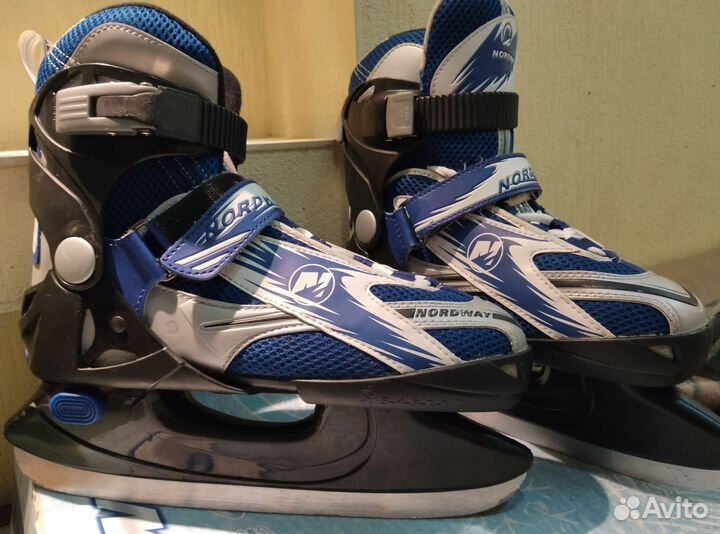 Коньки хоккейные раздвижные 34-38