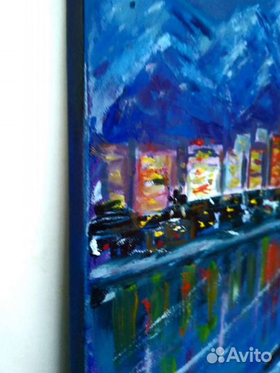 Картина маслом на холсте, пейзаж, Аляска