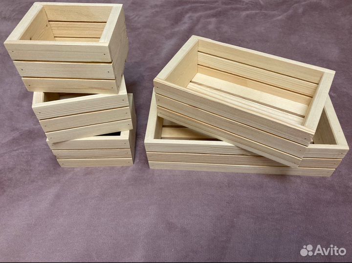 Деревянные ящики из массива сосны