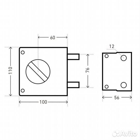 Замок дверной накладной