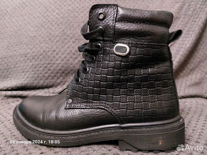 Ботинки зимние для мальчика кожаные 36 размер