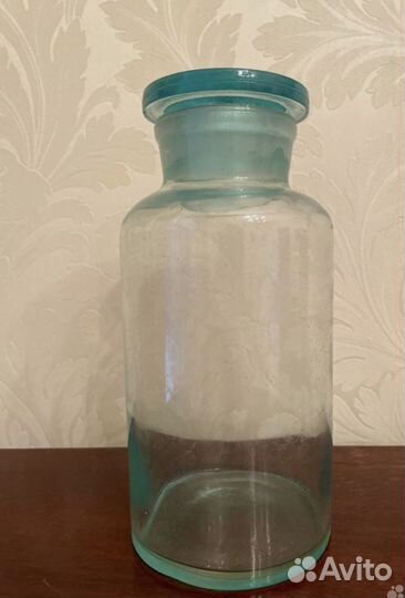 Бутылка банка с крышкой стеклянная новая СССР