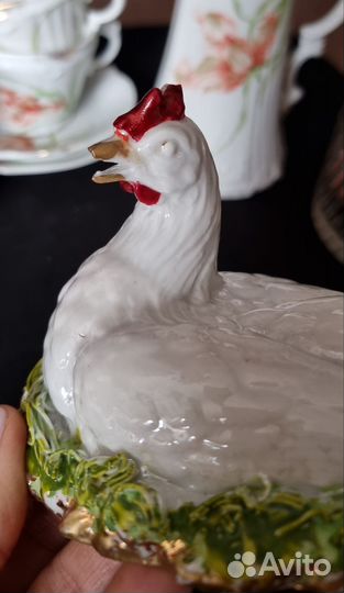 Фарфоровая масленка. Антиквариат