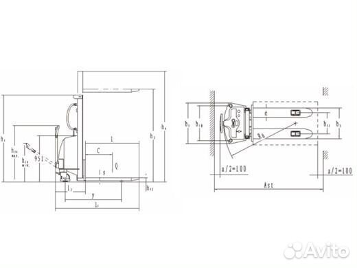 Гидравлический штабелер SPM1516 noblelift