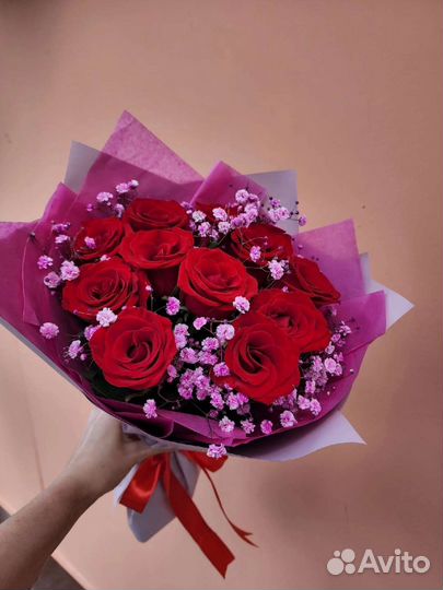 Цветы розы букет