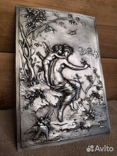 Чеканка Панно Нимфа и Амур 1