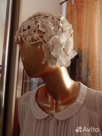 Шляпка невесты свадебная бохо этно чепец