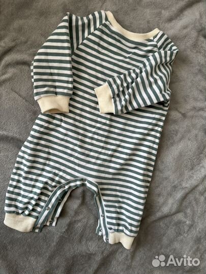 Комбинезон в полоску дино 68-74
