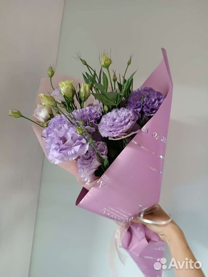 Букет из Эустомы. Супер цвет