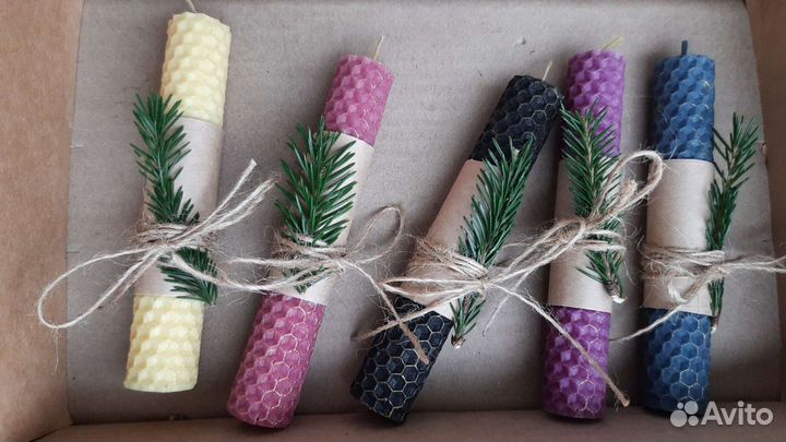 Свечи из вощины ручной работы
