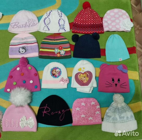Шапки,шарфы,варежки,кепки,панамы на девоч 2,3,4лет
