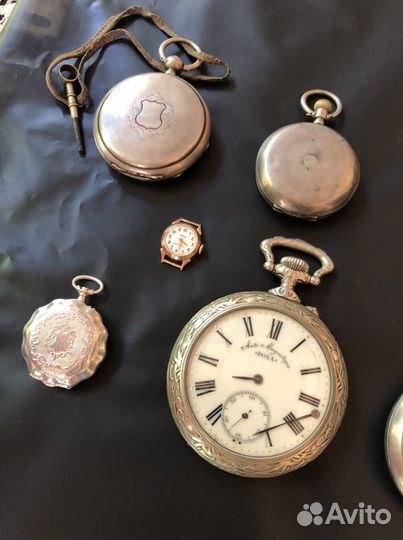 Часы карманные серебро