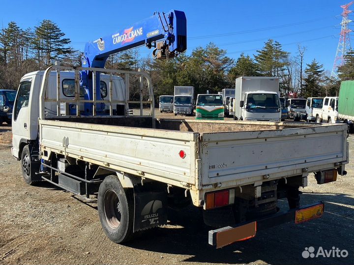 Бортовой грузовик Isuzu Elf с КМУ Tadano, 1999