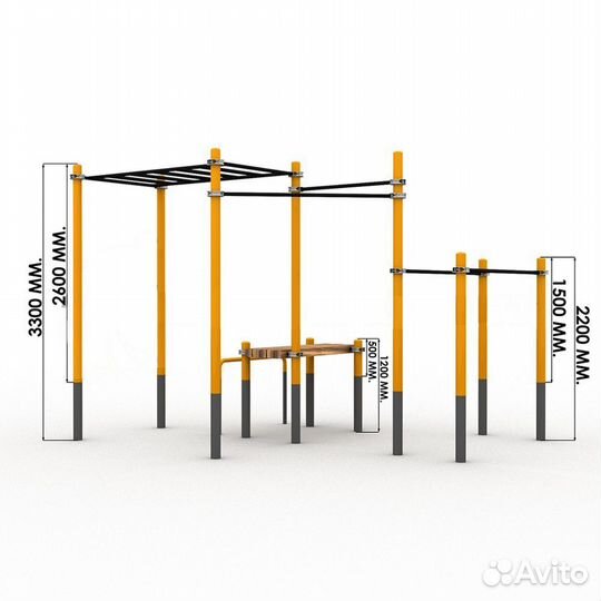 Комплекс для занятий Воркаут Pioner A16675