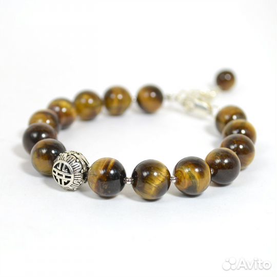 Браслет оберег с тигровым глазом