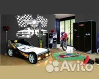 Кровать-машина cilek turbo black