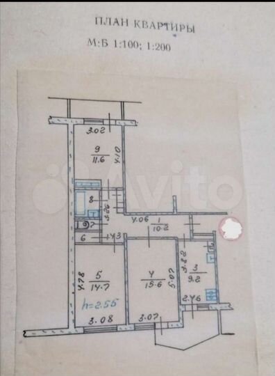 3-к. квартира, 69,6 м², 5/10 эт.