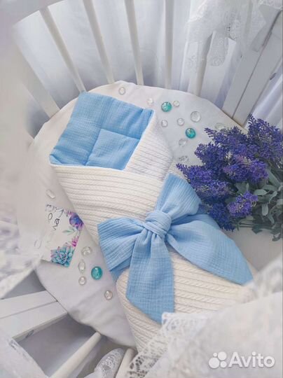 Конверт на выписку из муслина осень